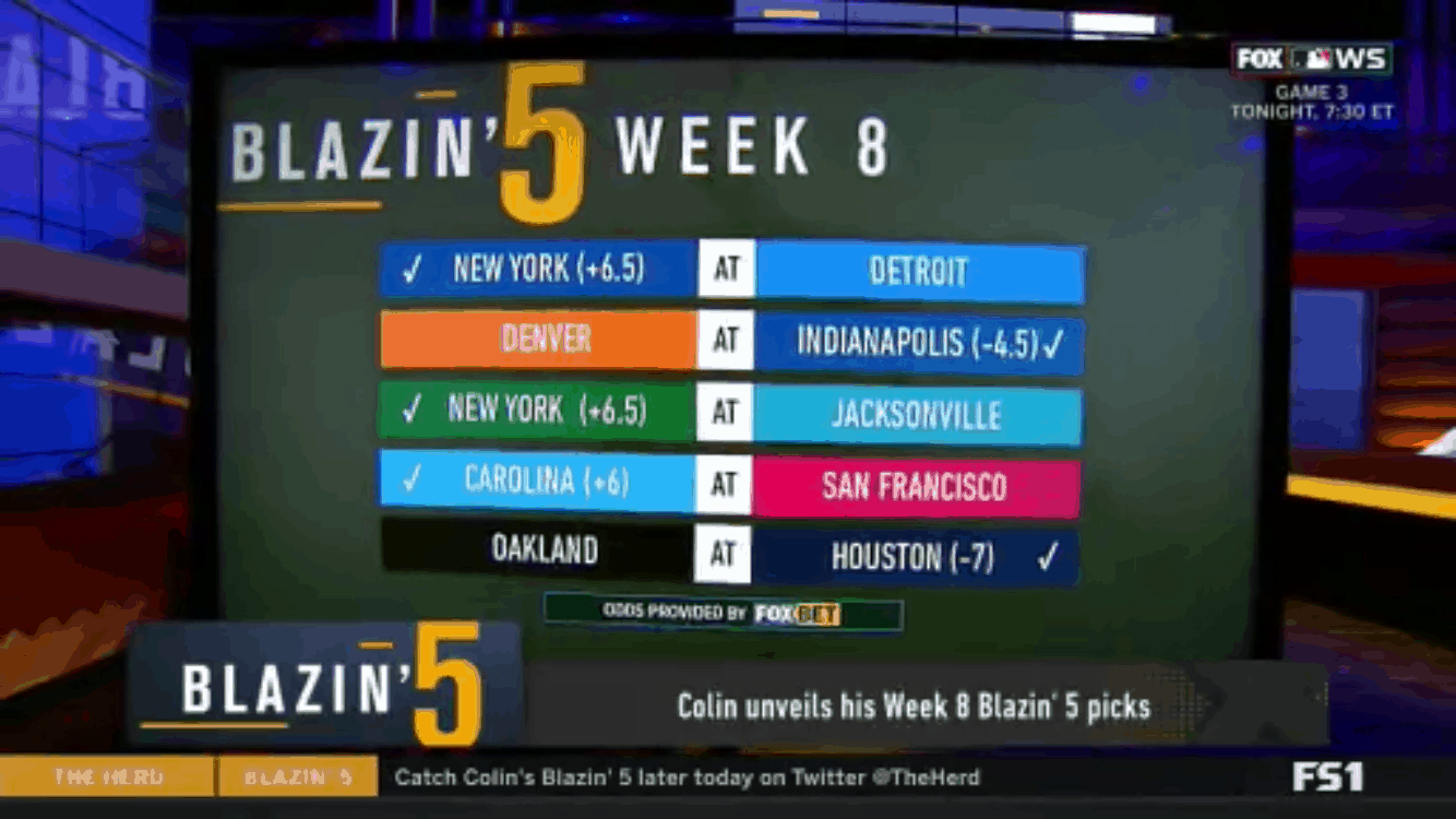 colin cowherd blazing 5 today