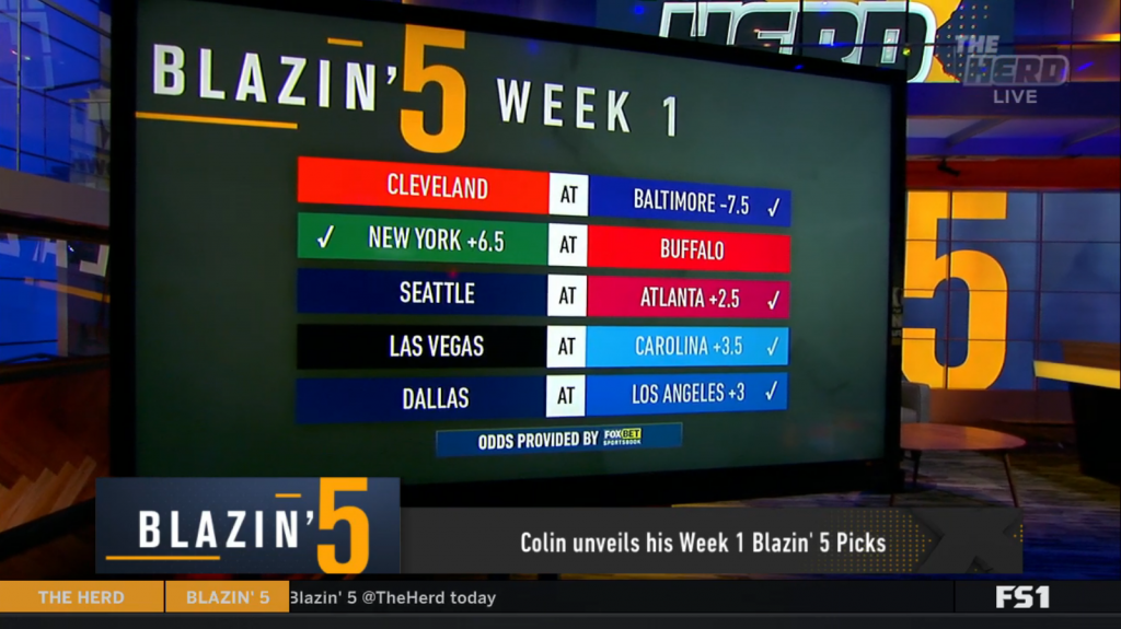 colin cowherd picks this week