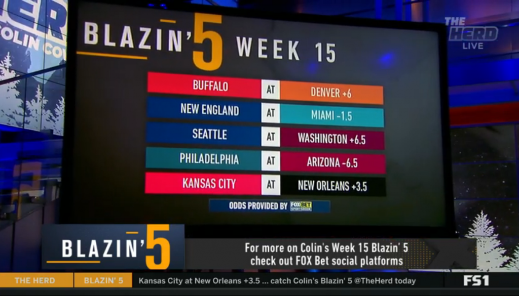 Blazing 5: Colin Cowherd Week 15 NFL Picks 2020 On Fox ...
