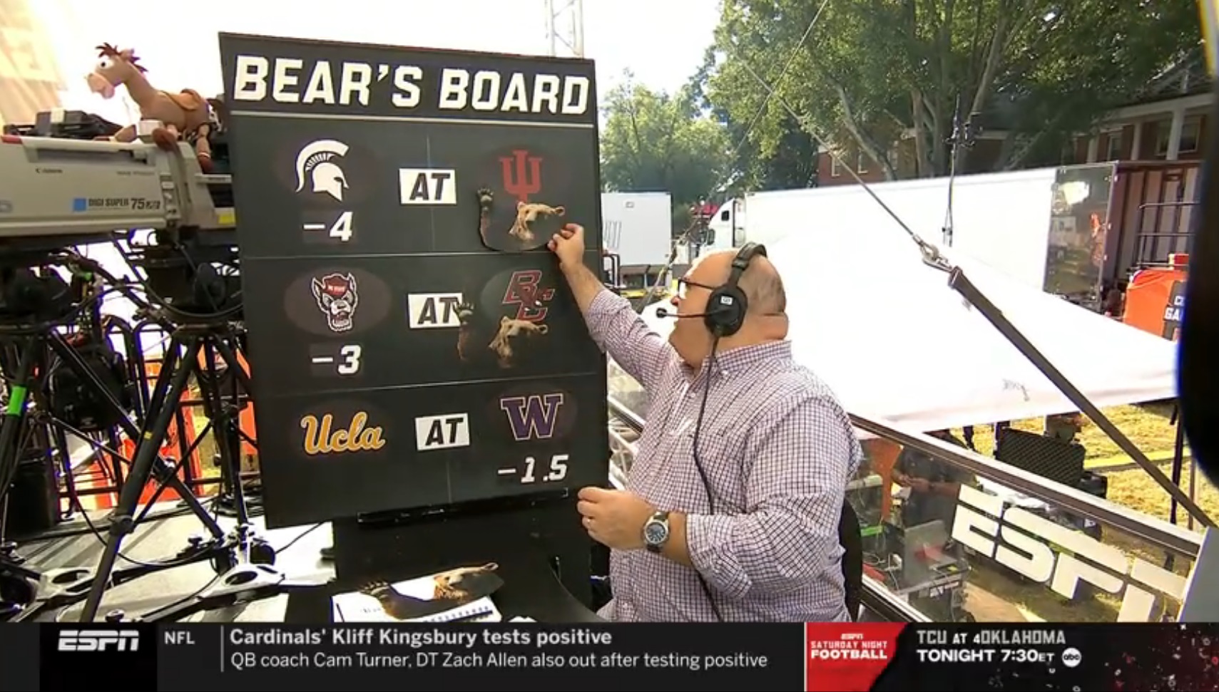 Bear's Bank Picks Chris Fallica Week 7 2021 College Football Picks on ESPN College Gameday