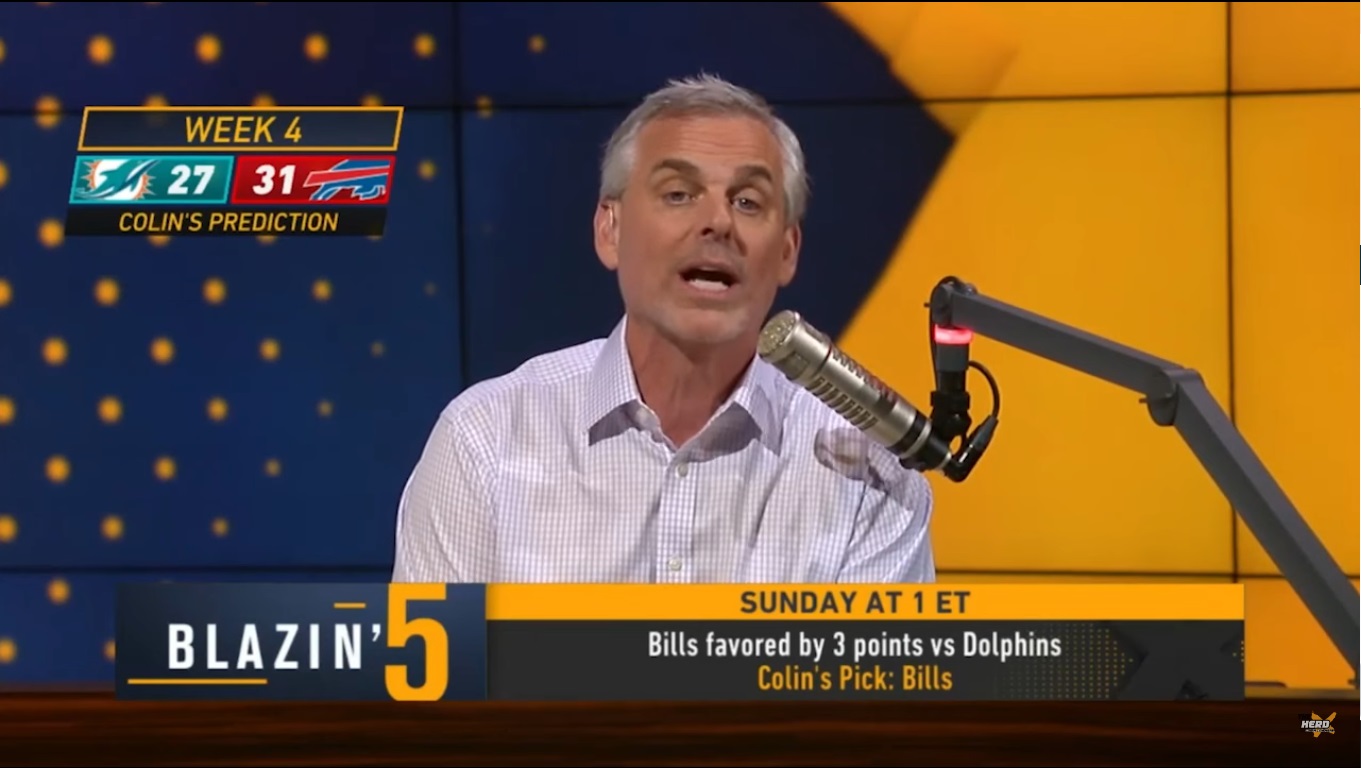 Blazing 5 Colin Cowherd Week 4 NFL Picks 2023 On Fox Sports