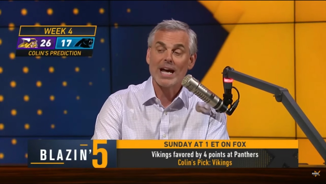 Blazing 5 Colin Cowherd Week 4 NFL Picks 2023 On Fox Sports