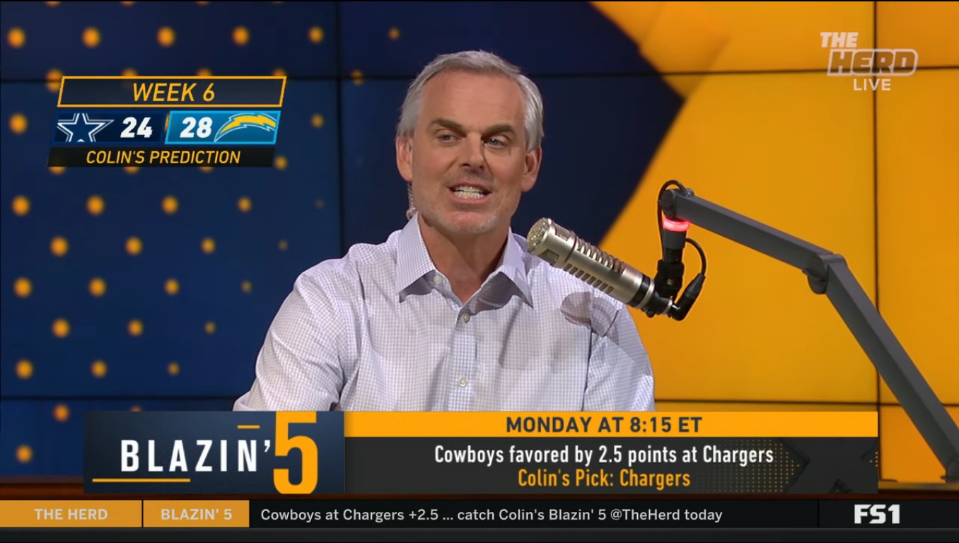 Blazing 5 Colin Cowherd Week 6 NFL Picks 2023 On Fox Sports