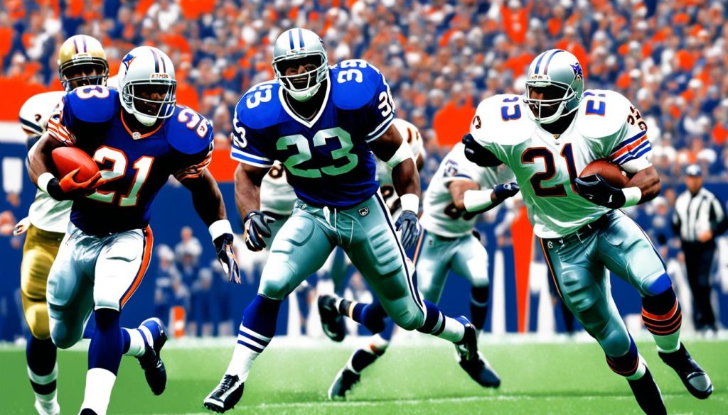 Emmitt Smith and Walter Payton statistics comparison