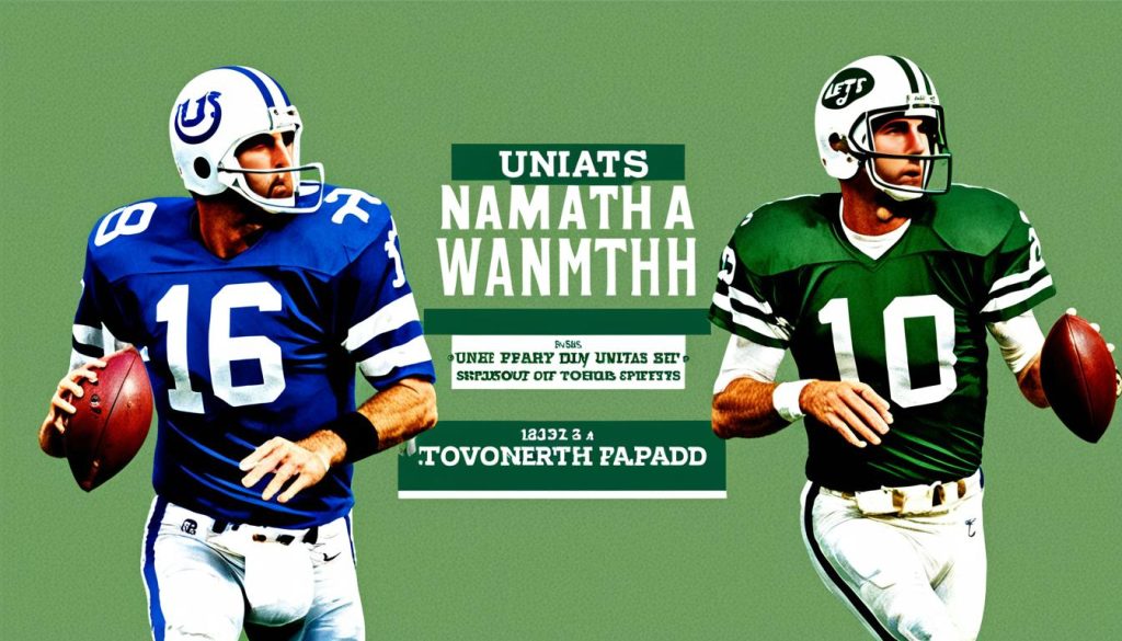 Namath vs. Unitas stats