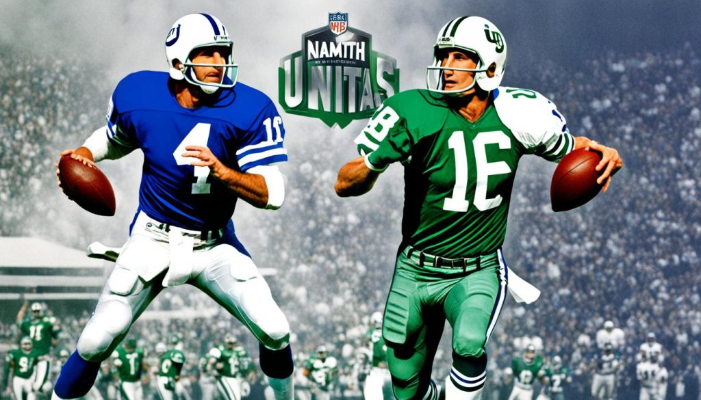 Quarterback comparison breakdown between Namath and Unitas