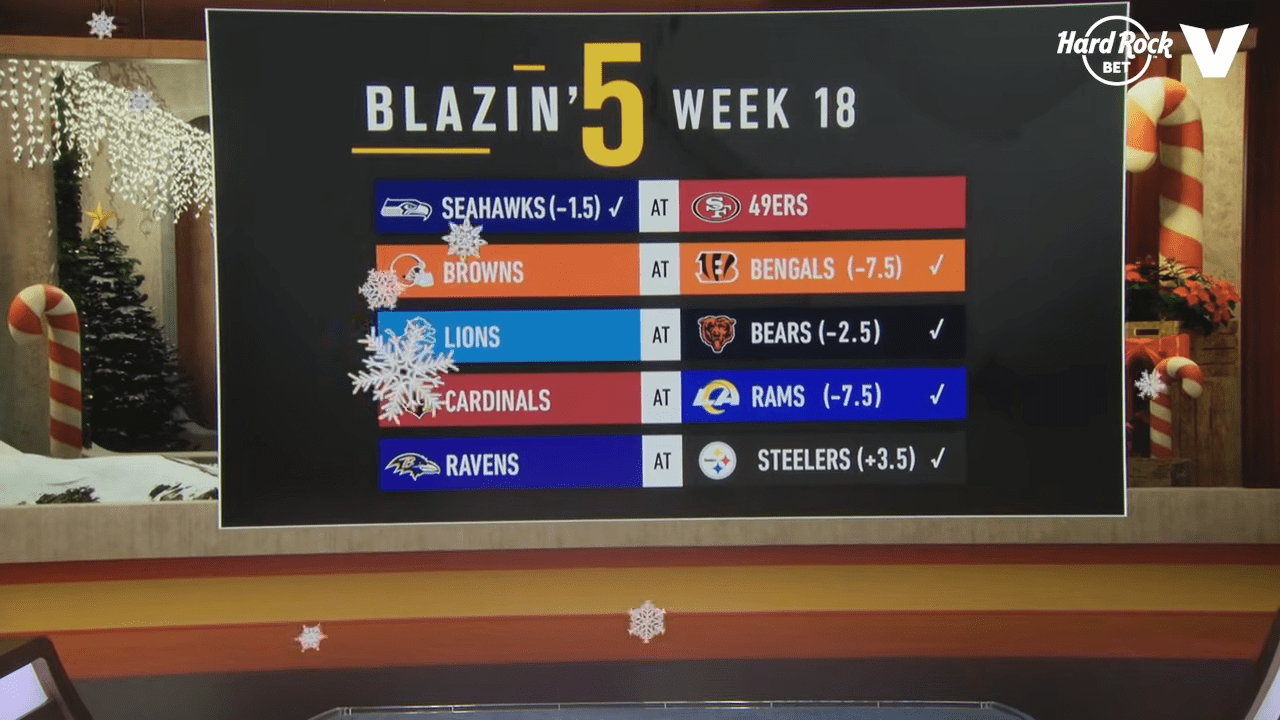 Colin Cowherd’s Blazin’ 5 Picks: NFL Week 18 in 2025